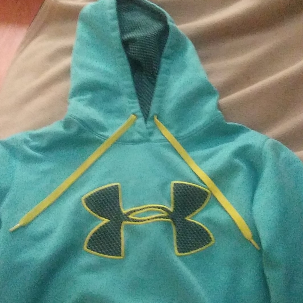 Under armour teal green hoodie